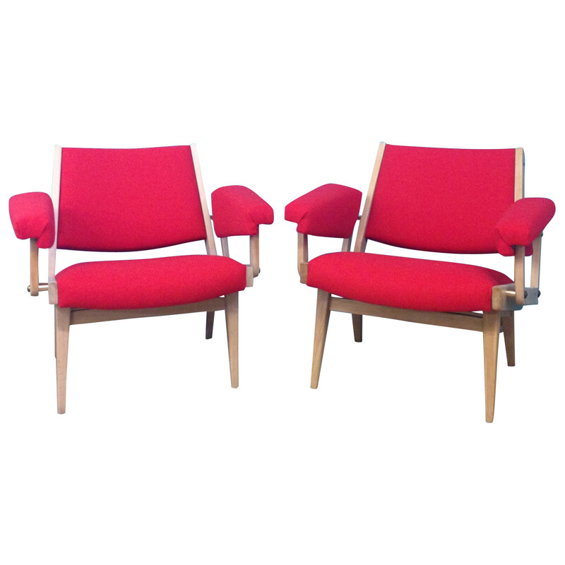Paire de fauteuils Français - années 50