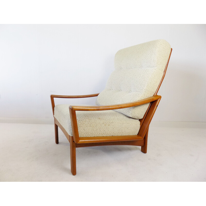 Pair of vintage teak armchairs by Grete Jalk for Glostrup, 1960s