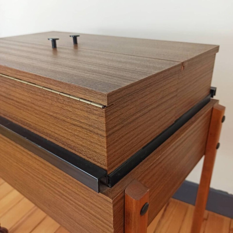 Mid century workbench with sliding compartments, 1960