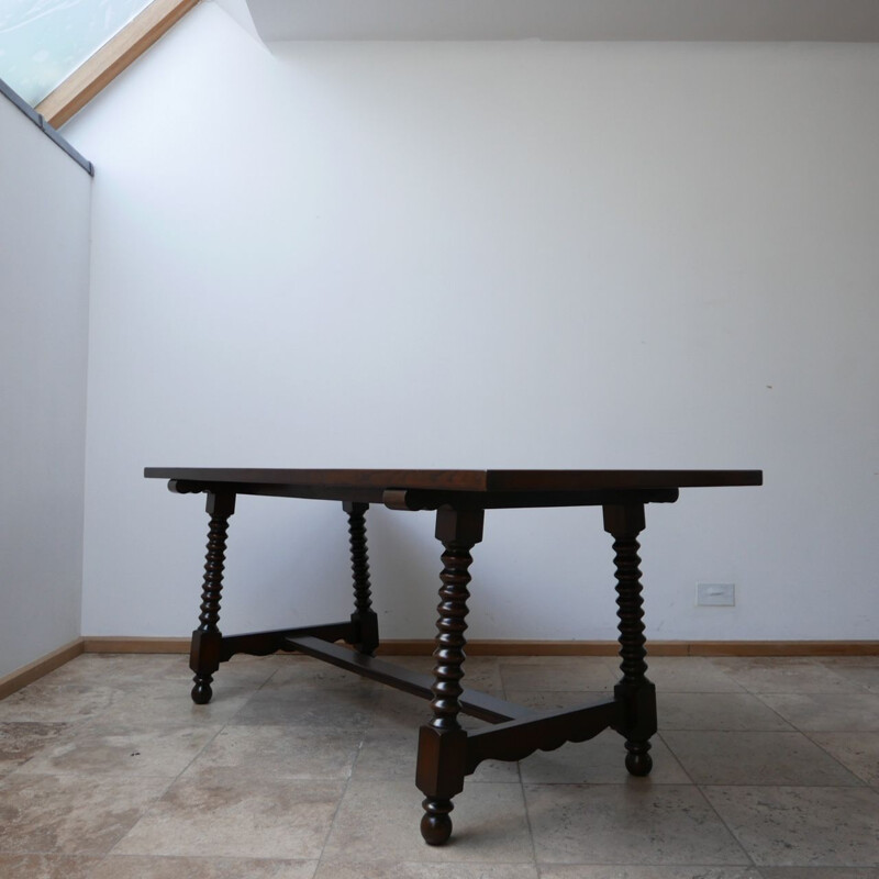 Mid century Art Deco bobbin dining table, France 1930s