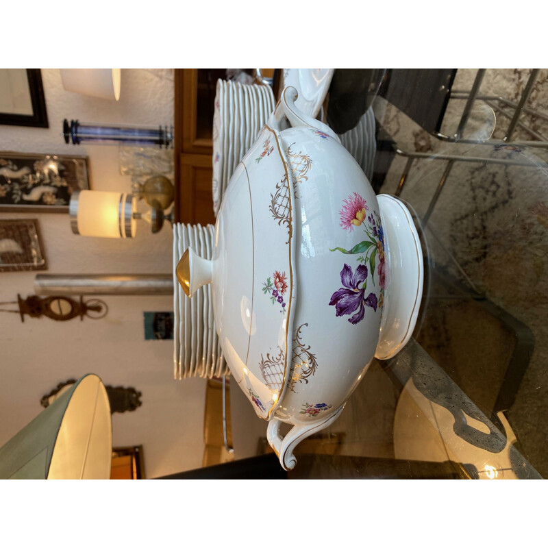 Vintage Capri porcelain tableware set from Sarreguemines