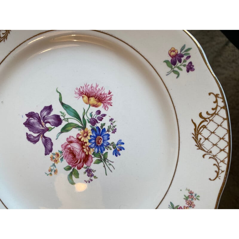 Vintage Capri porcelain tableware set from Sarreguemines
