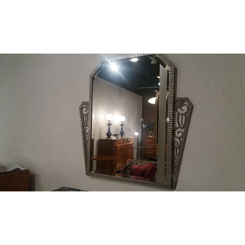 Vintage mirror in metal - 1930s