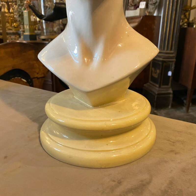 Mid-century ceramic bust of a woman by Ronzan, Italy 1968