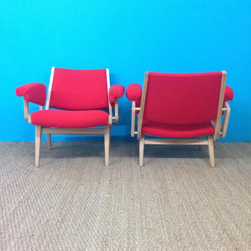 French pair of armchairs - 1950s