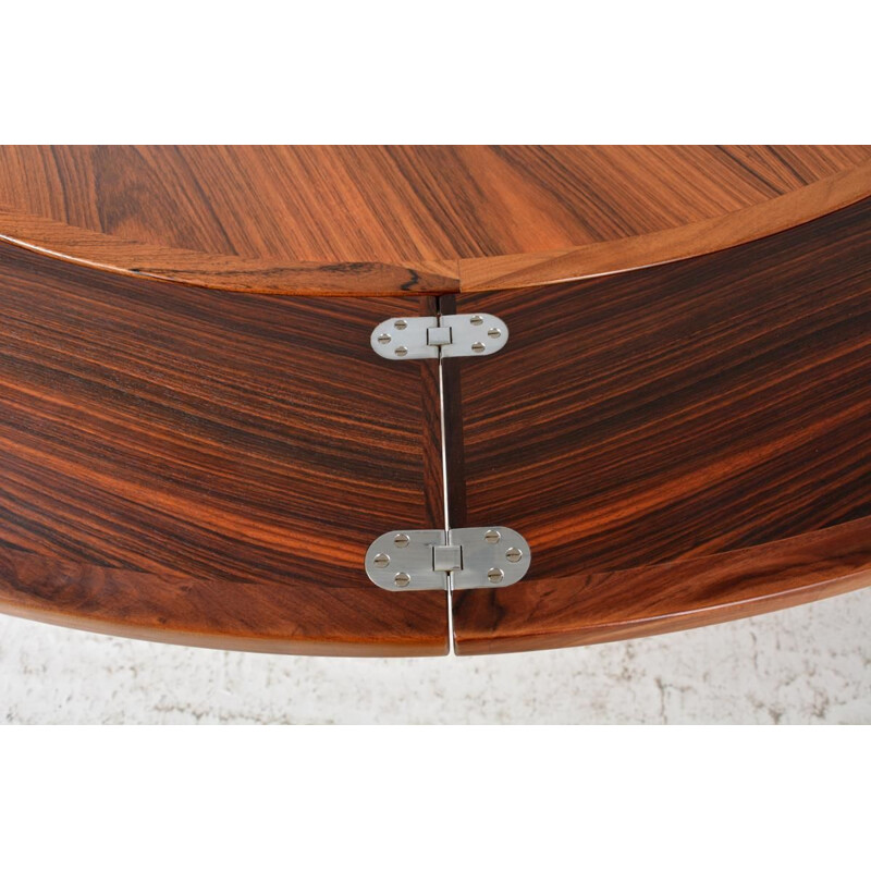 Vintage circular table "Flip Flap" in rosewood by Svend Dyrlund, 1960