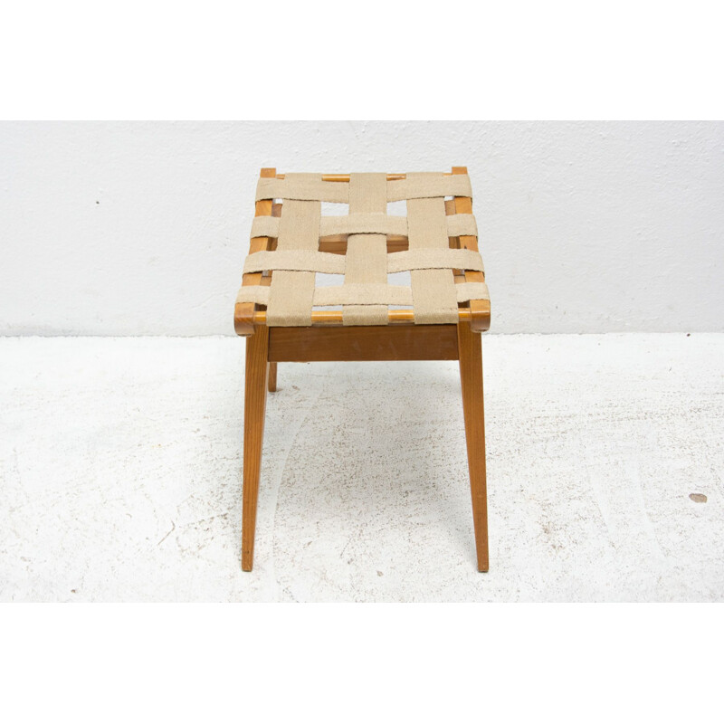 Mid century beech wood stool from Západoslovenské nábytkárské Závody, Czechoslovakia 1970