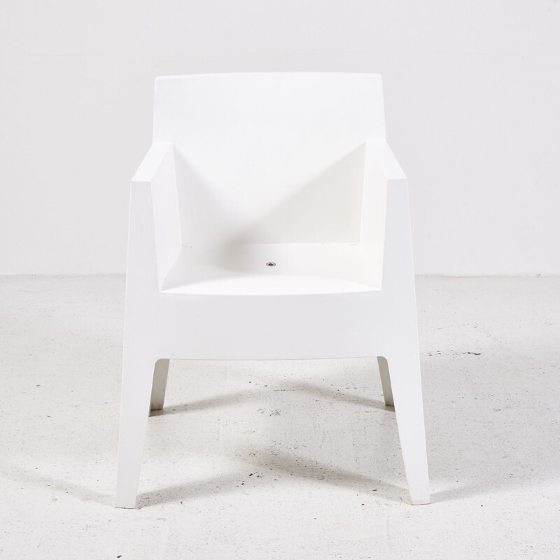 Vintage Driade white garden armchair