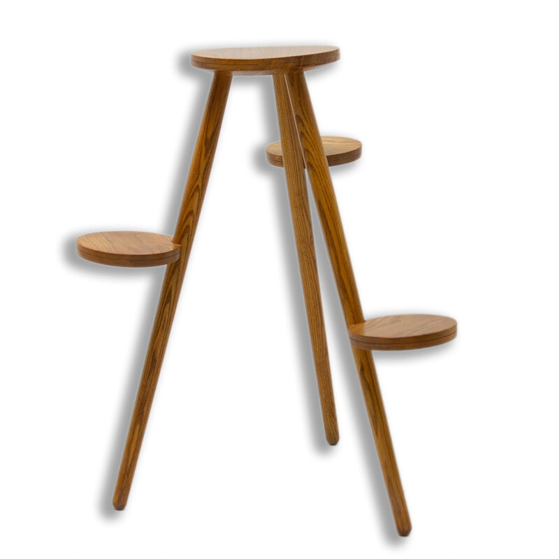 Mid century beech wood plant stand by Krásná Jizba, Czechoslovakia 1960s