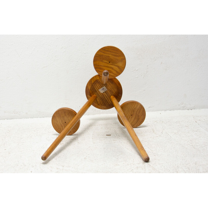 Mid century beech wood plant stand by Krásná Jizba, Czechoslovakia 1960s