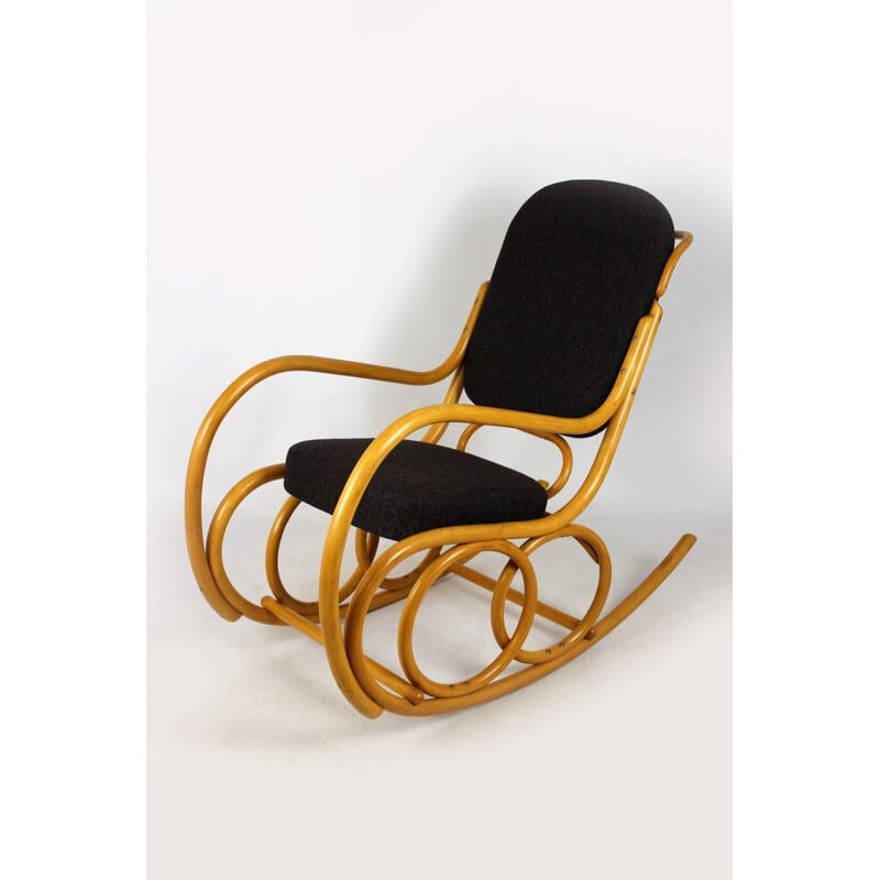Mid-century beech bentwood rocking chair from TON, 1960s