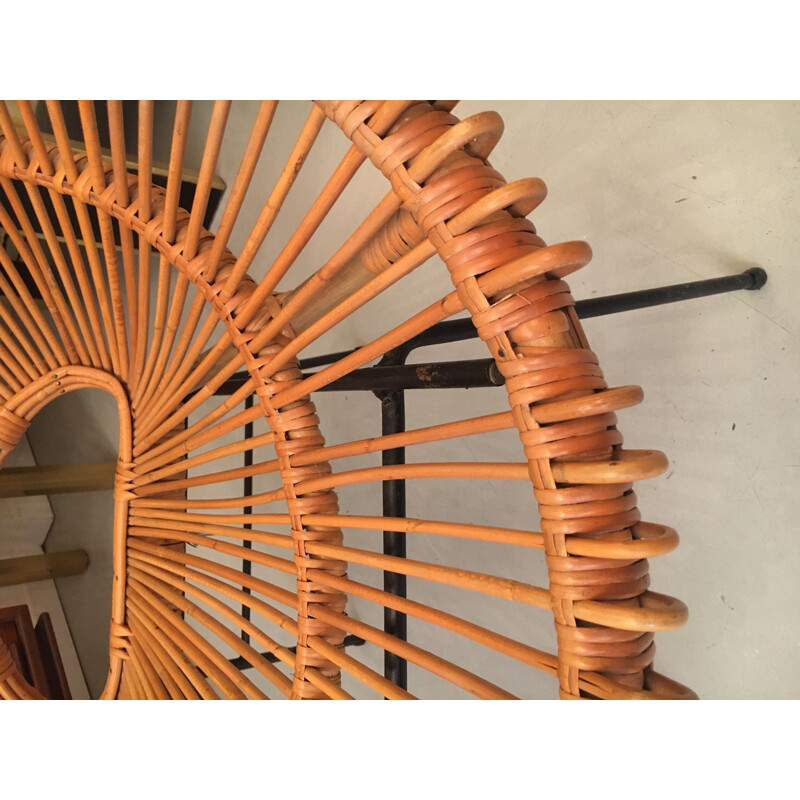 Paire de chaises vintage Sunburst en rotin par Janine Abraham & Dirk Van Rol, 1960