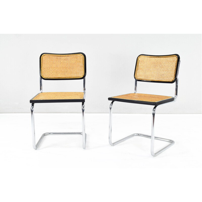 Paire de chaises vintage Cesca B32 par Marcel Breuer, Italie 1970