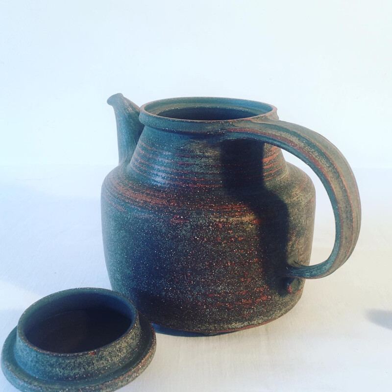 Juego de té de cerámica vintage de Nil Kahler, Dinamarca