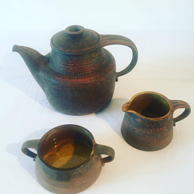 Vintage ceramic tea set by Nil Kahler, Denmark