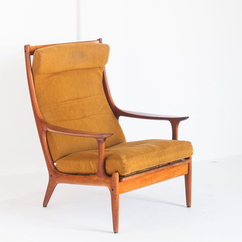 Scandinavian vintage armchair by Edvard Valentinsen for Fraska, Denmark 1960