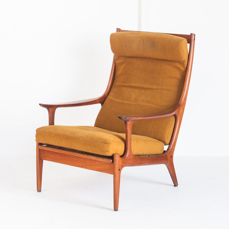 Scandinavian vintage armchair by Edvard Valentinsen for Fraska, Denmark 1960