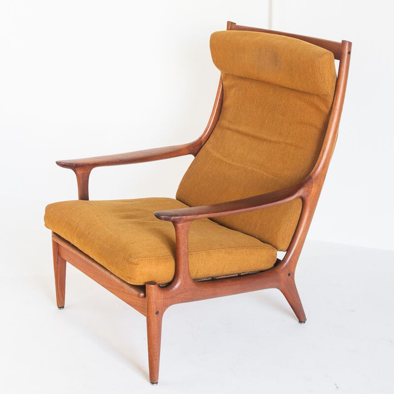 Fauteuil scandinave vintage par Edvard Valentinsen pour Fraska, Danemark 1960