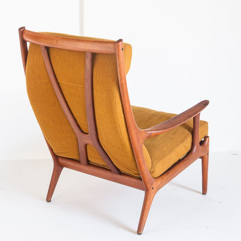 Scandinavian vintage armchair by Edvard Valentinsen for Fraska, Denmark 1960