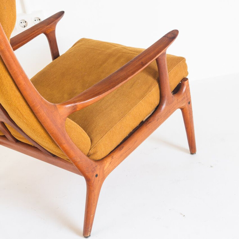 Fauteuil scandinave vintage par Edvard Valentinsen pour Fraska, Danemark 1960