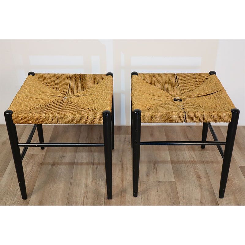 Pair of vintage stools by Yngve Ekstrom for Gemla, 1960