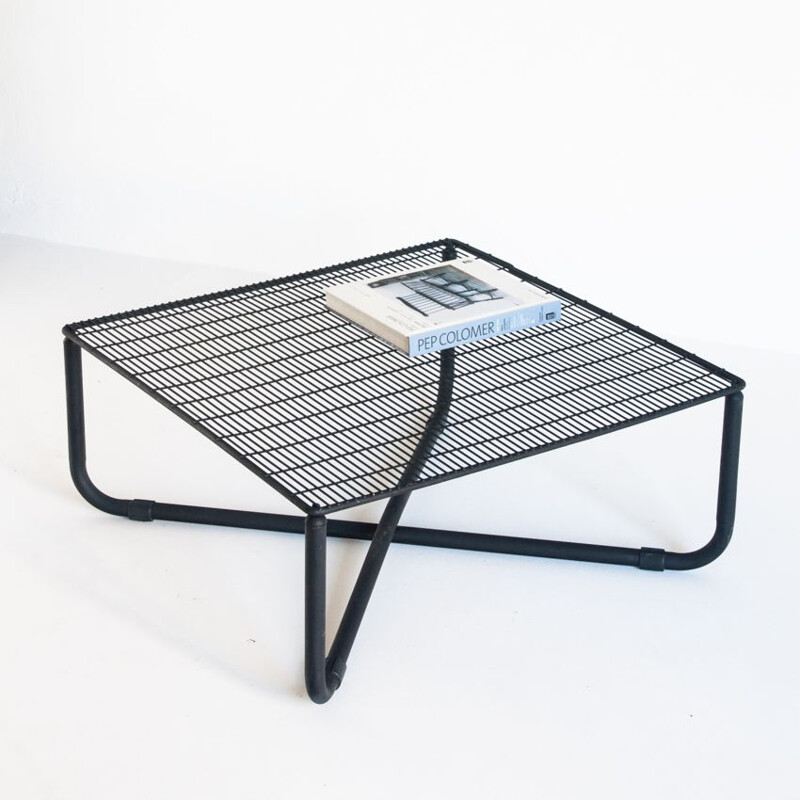 Vintage iron "Jarpen" coffee table by Niels Gammelgaard for Ikea, 1983
