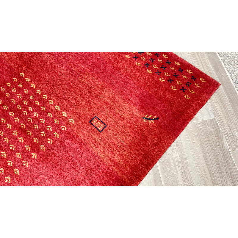 Tapis Indien vintage Gabbeh 100 en laine, 1980-1990