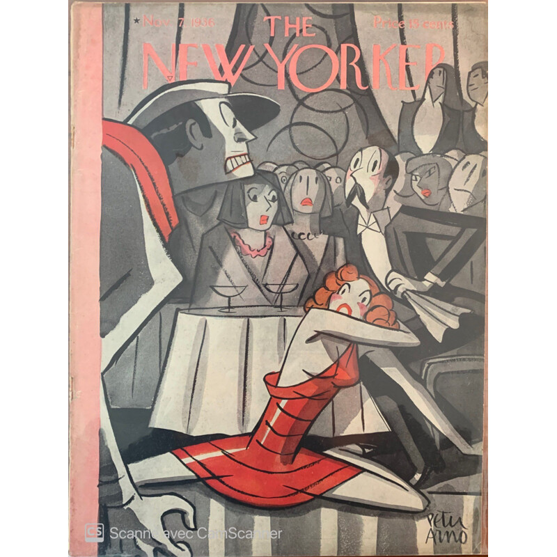 Couverture vintage originale du magazine The New Yorker par Peter Arno, 1930