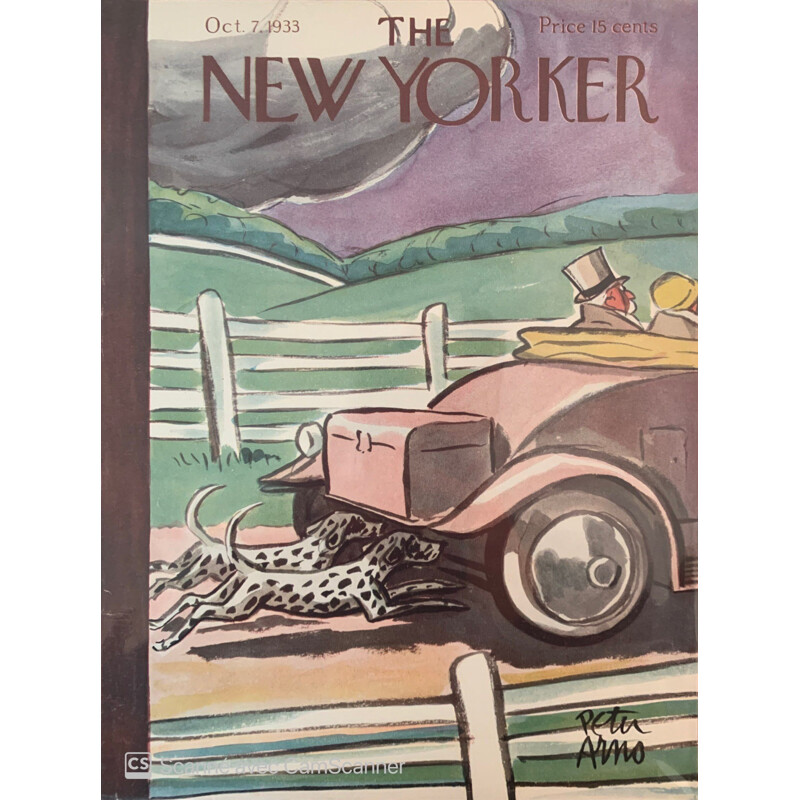 Couverture vintage originale du magazine The New Yorker par Peter Arno, 1930