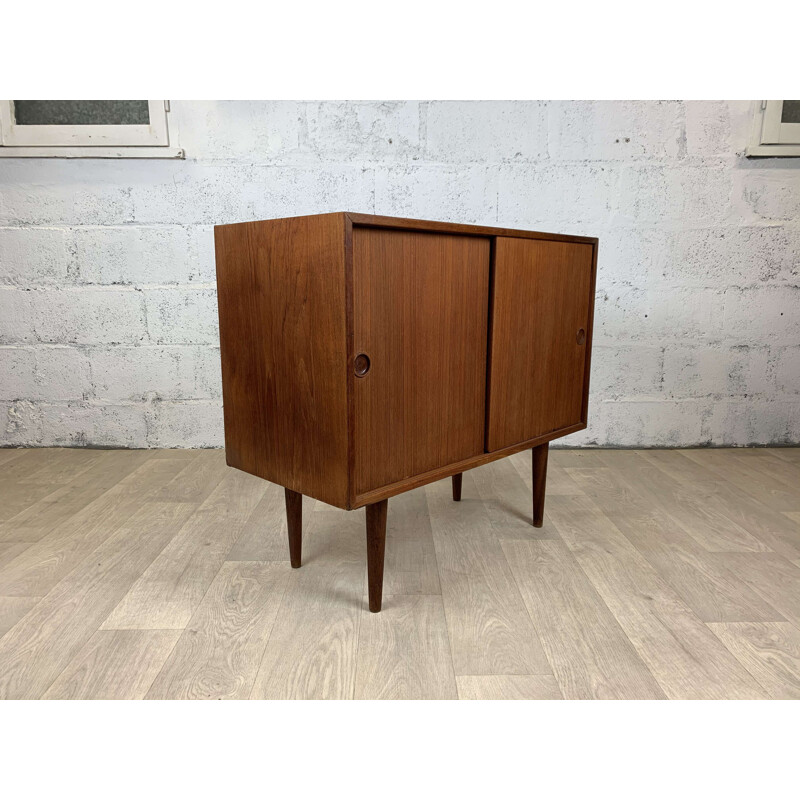 Scandinavian vintage teak highboard by Kai Kristiansen for FM Møbler, 1960