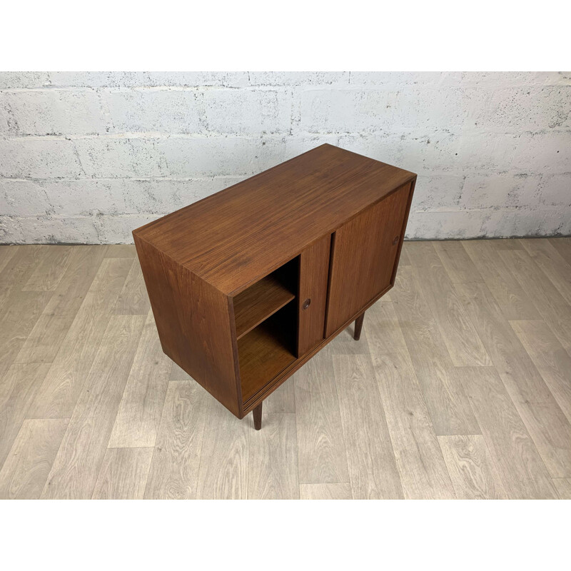 Scandinavian vintage teak highboard by Kai Kristiansen for FM Møbler, 1960