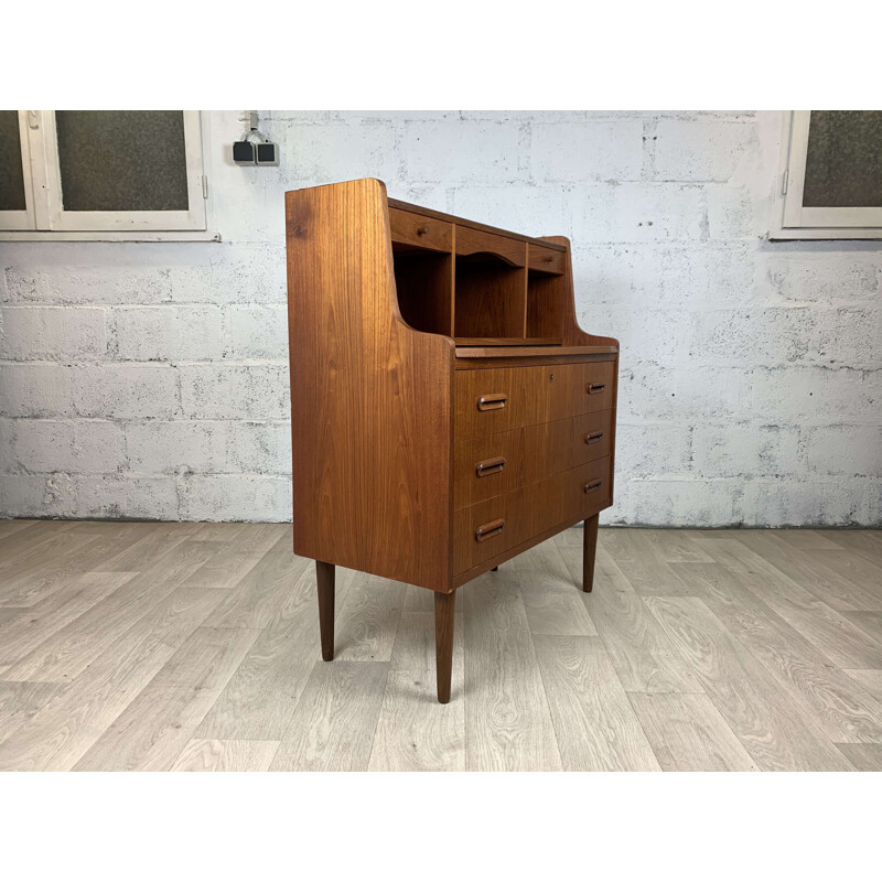 Secrétaire scandinave vintage en teck, 1960