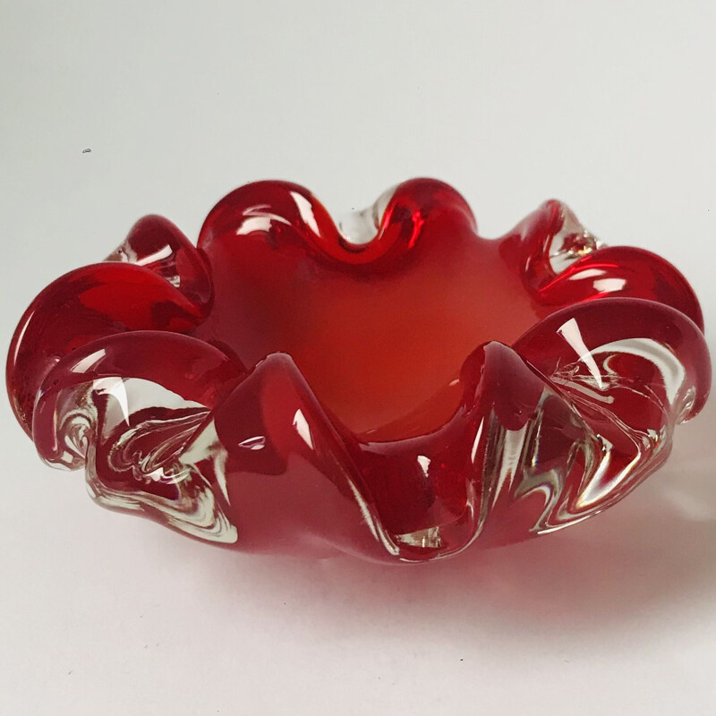 Mid century Murano glass ashtray, Italy 1960s