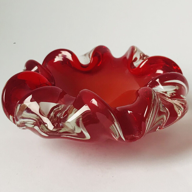 Mid century Murano glass ashtray, Italy 1960s