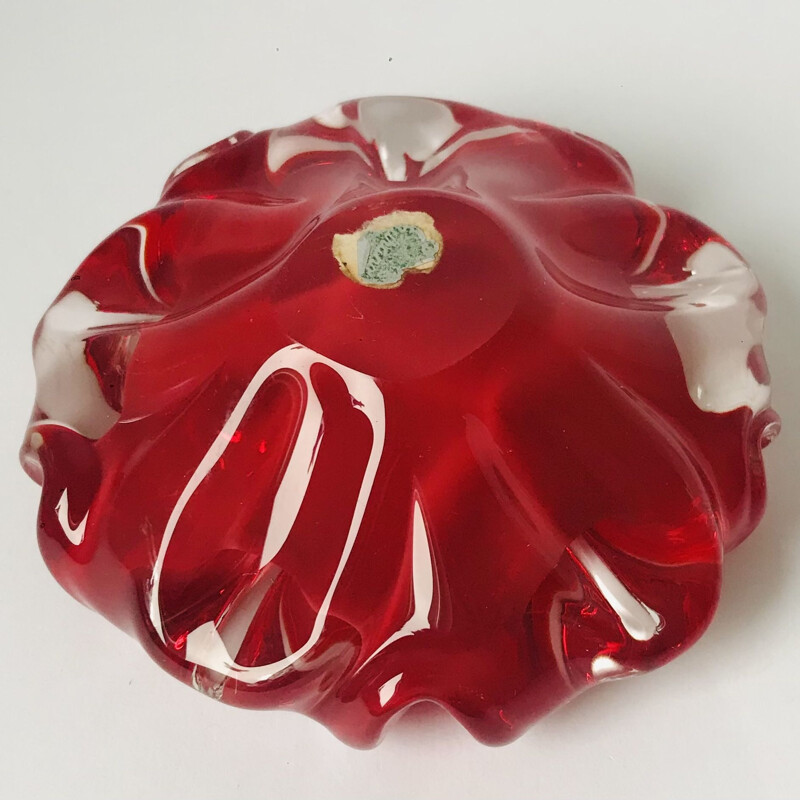 Mid century Murano glass ashtray, Italy 1960s