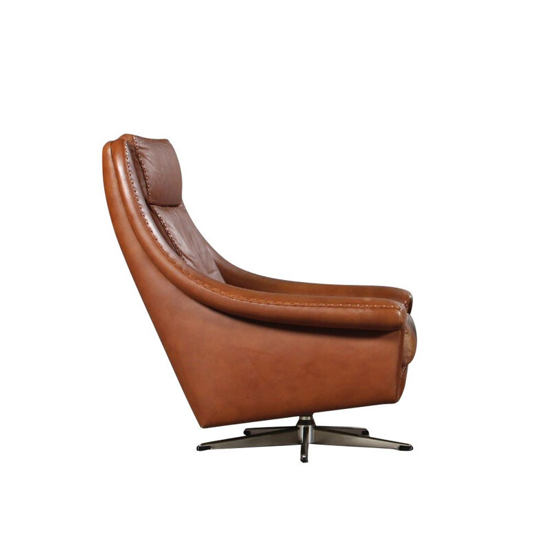 Vintage Danish swivel lounge chair & ottoman by Aage Christiansen for Erhardsen & Anderesen, 1960s