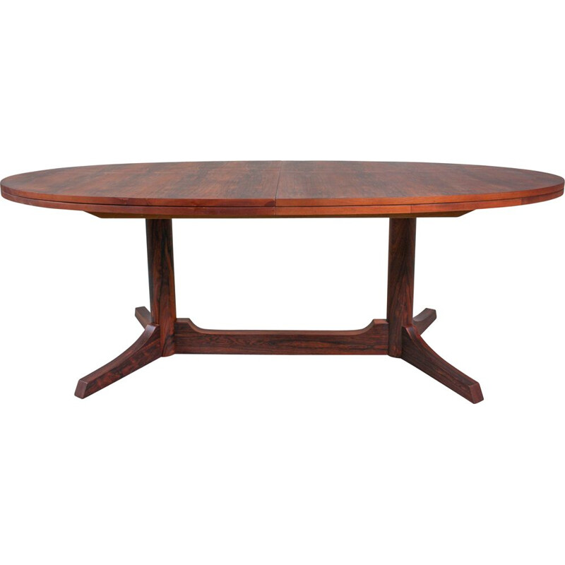 Vintage oval rosewood dining table by Robert Heritage for Archie Shine, United Kingdom 1960s