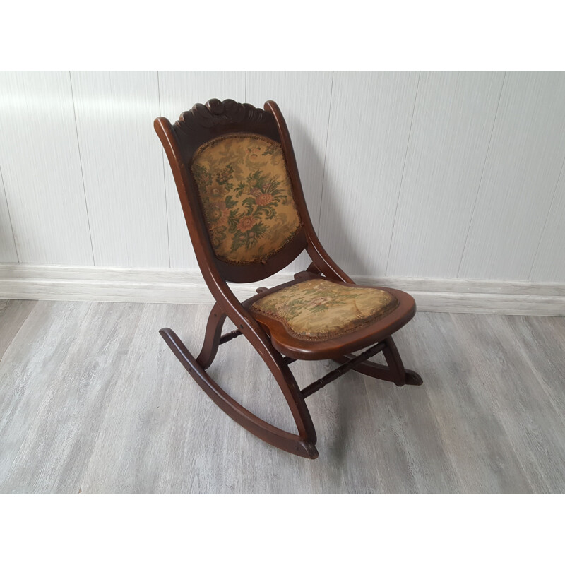 Mid-century folding rocking chair