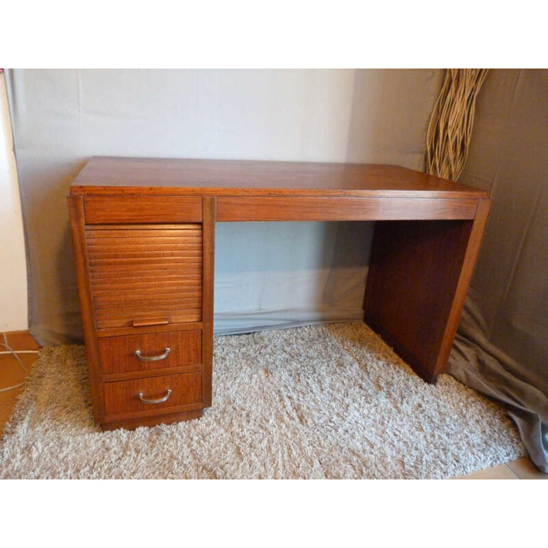  Wooden children's desk with compartments - 1940s