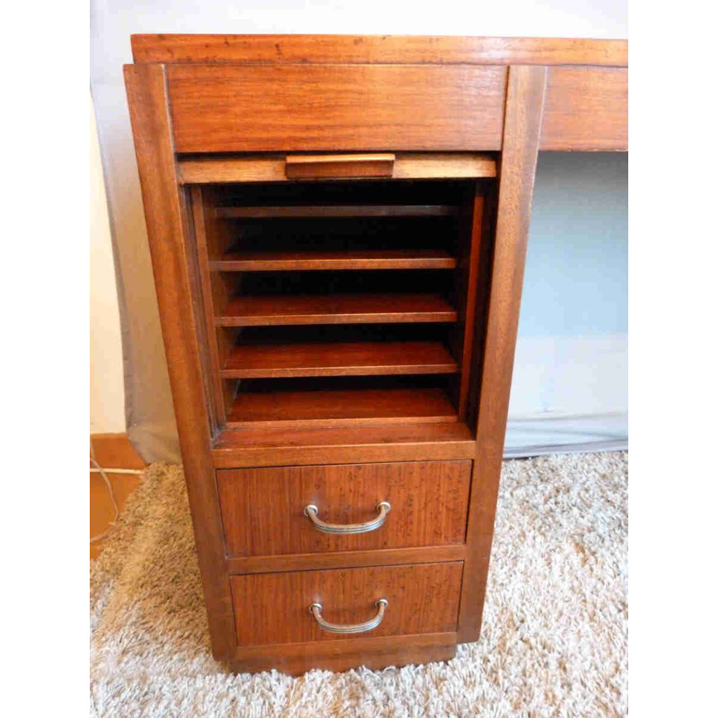  Wooden children's desk with compartments - 1940s