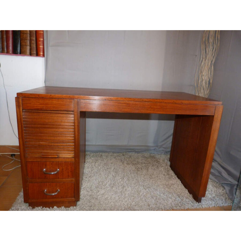  Wooden children's desk with compartments - 1940s