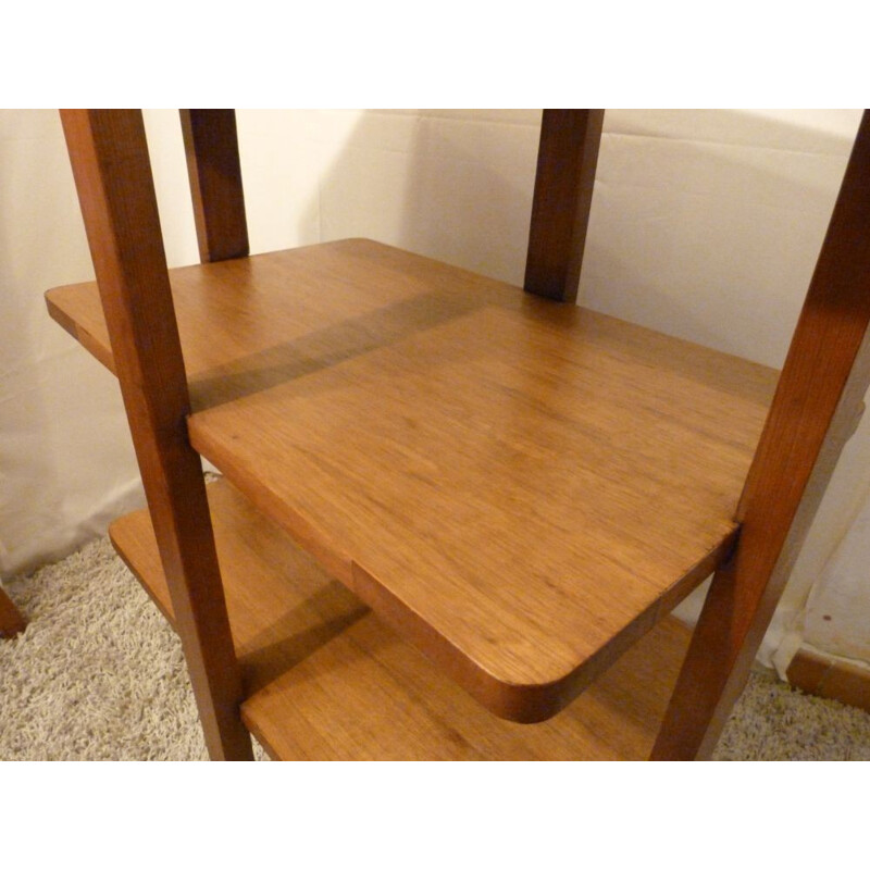  Walnut table with three trays - 1940s