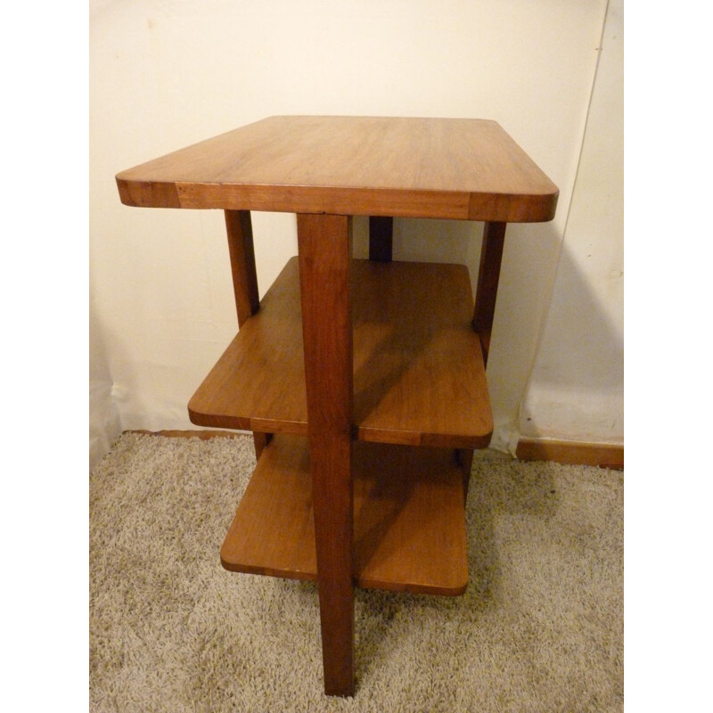  Walnut table with three trays - 1940s