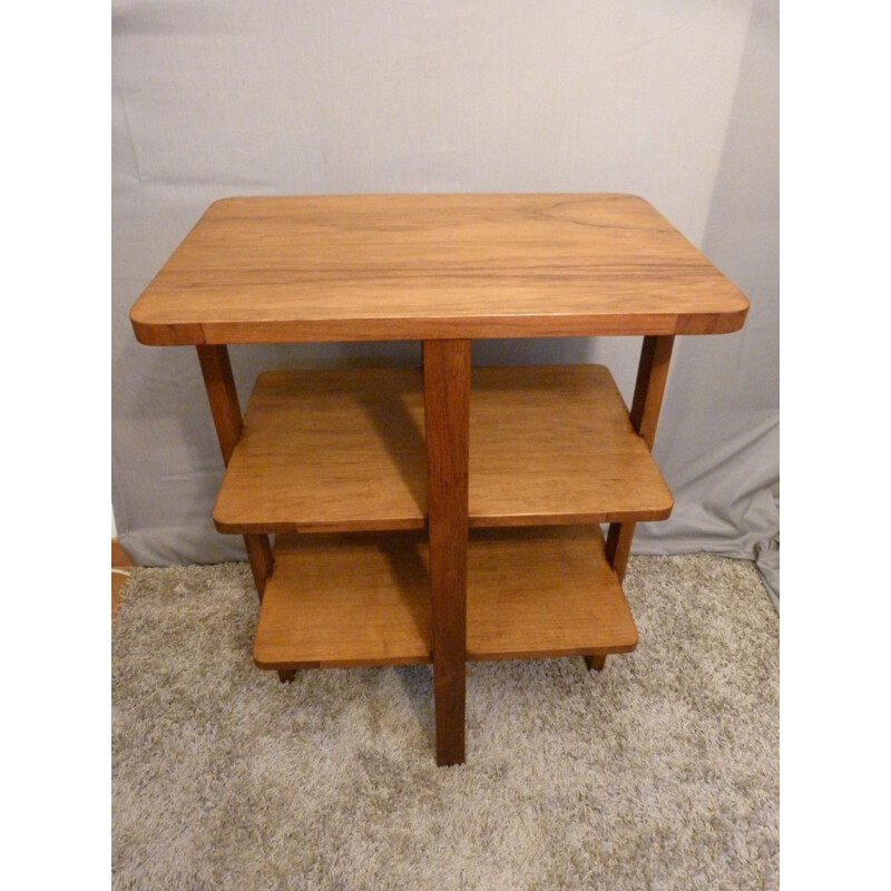  Walnut table with three trays - 1940s