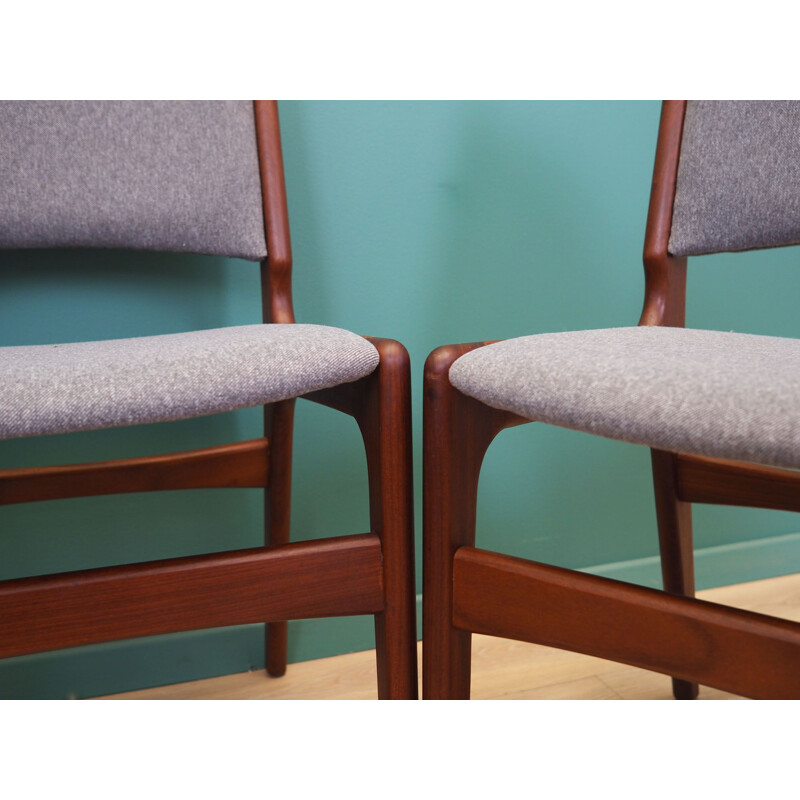 Set of 5 vintage rosewood chairs by Henning Kjaernulf, Denmark 1970