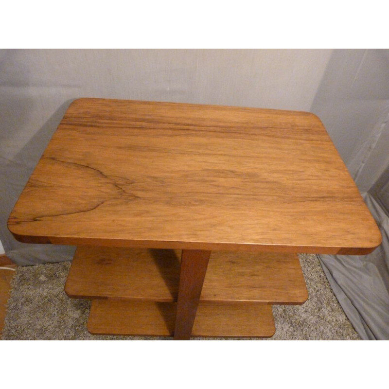  Walnut table with three trays - 1940s