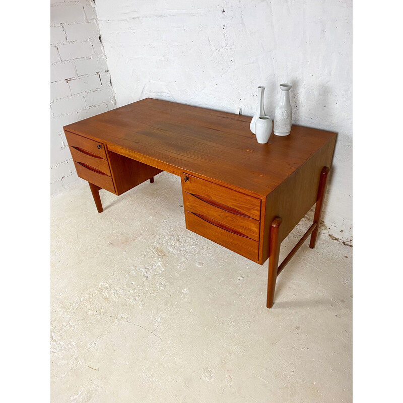 Danish teak vintage writing desk by Christian Møller for Chr. Møller Møbelsnedken, 1960s