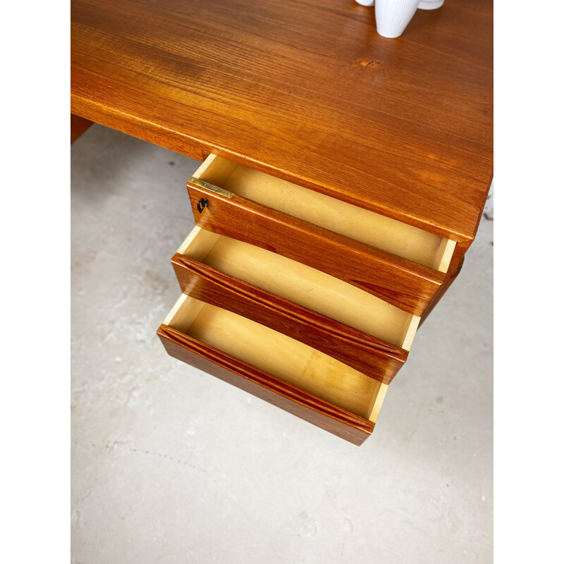 Danish teak vintage writing desk by Christian Møller for Chr. Møller Møbelsnedken, 1960s