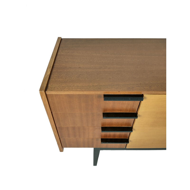 Mid century light wood sideboard by Frantisek Mezulanik, 1970