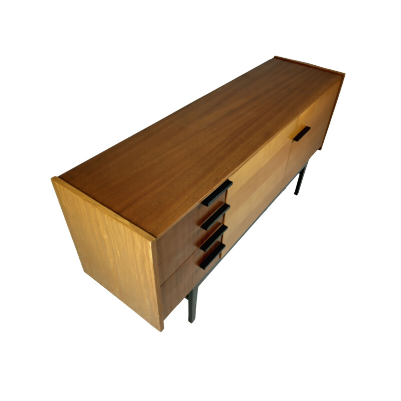 Mid century light wood sideboard by Frantisek Mezulanik, 1970